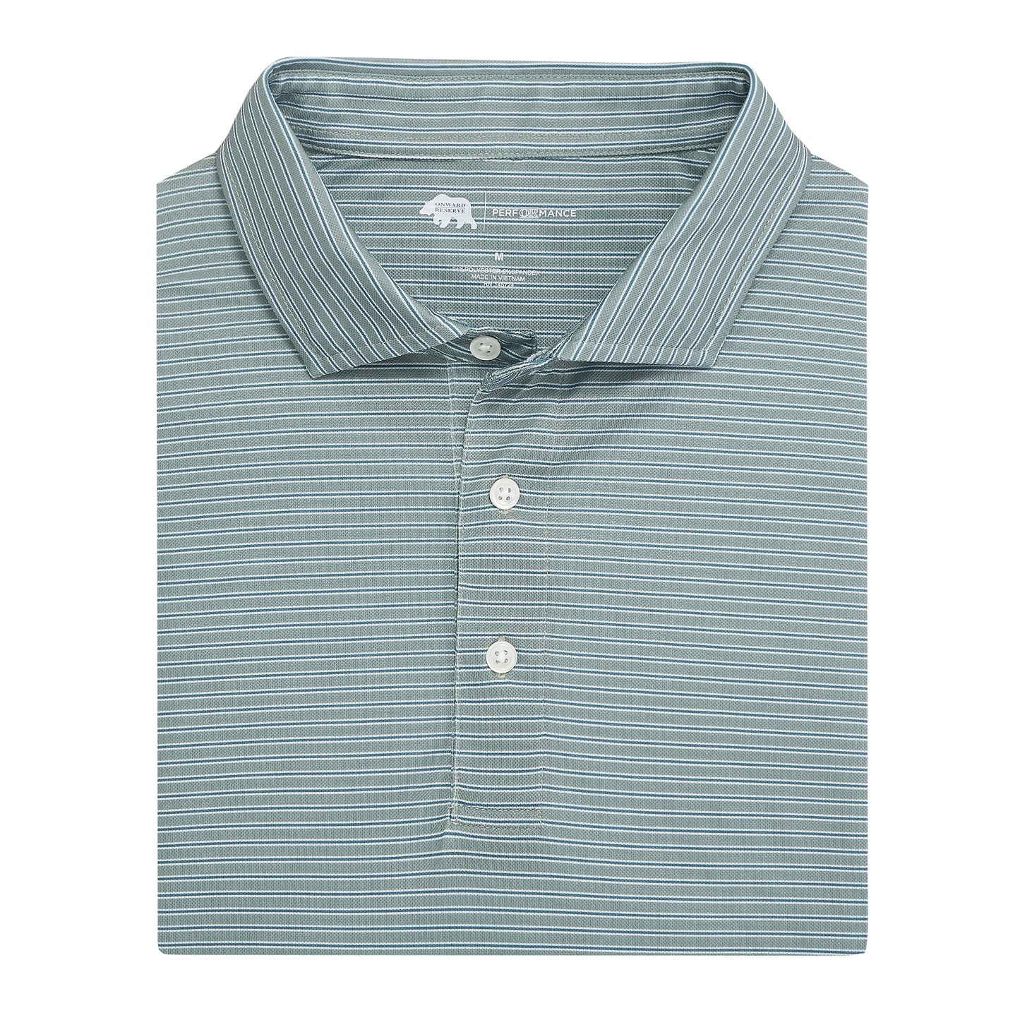 Trophy Stripe Performance Pique Polo