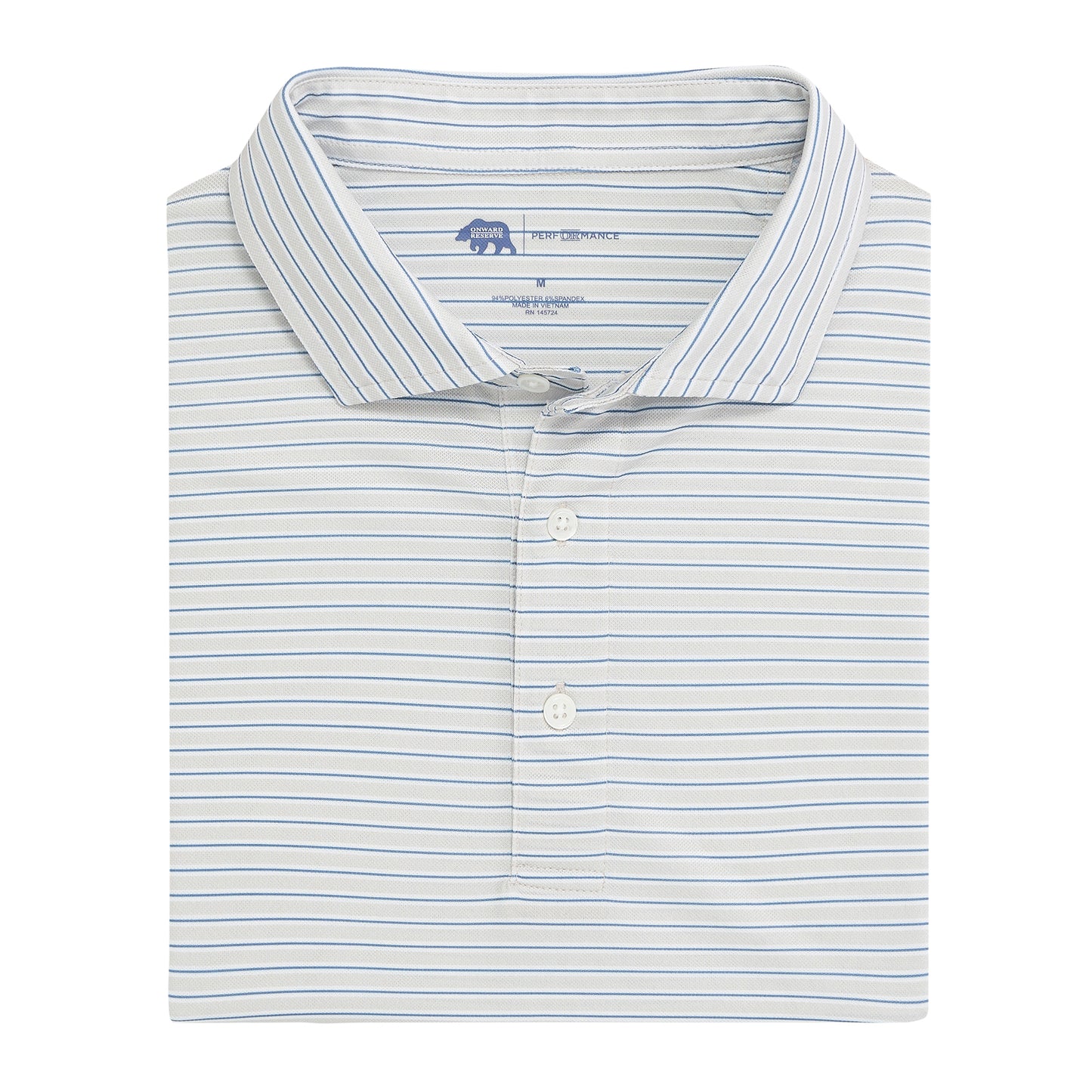 Match Stripe Performance Pique Polo