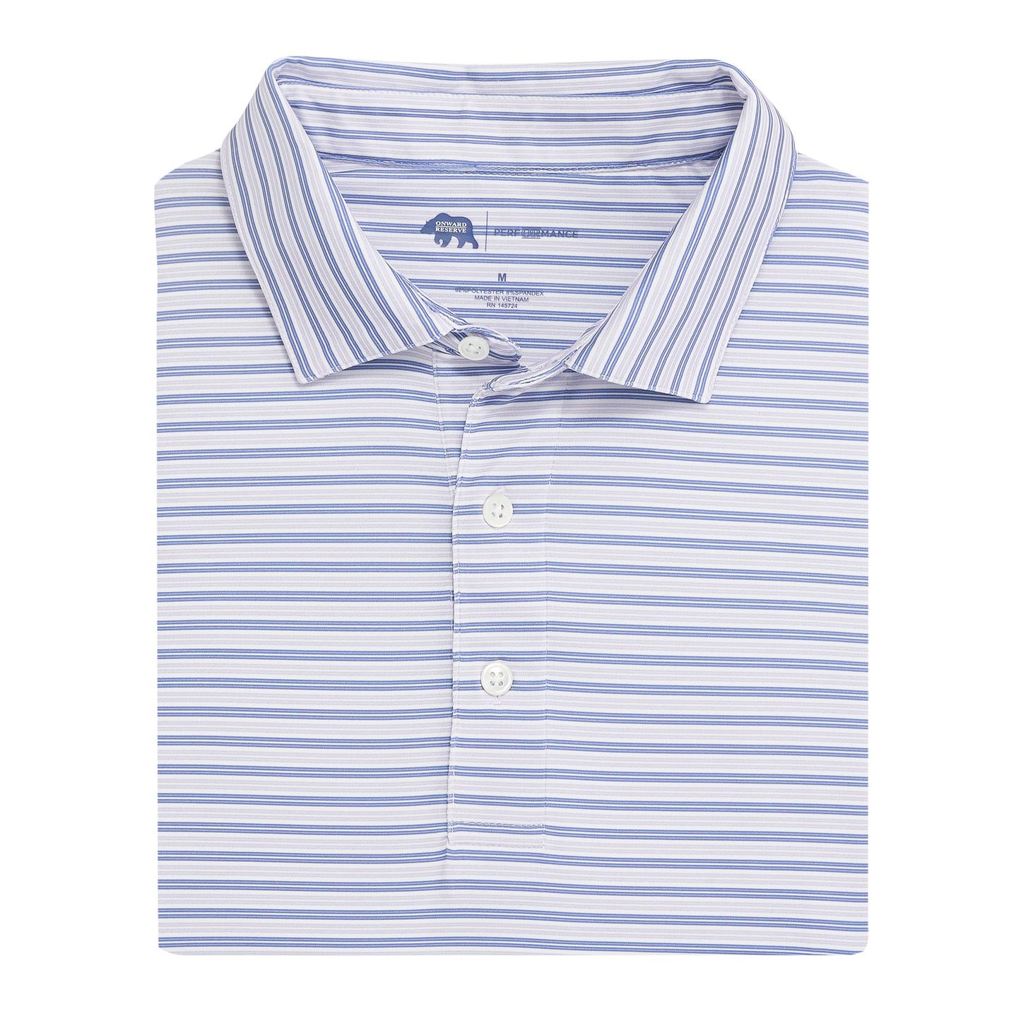 Wedge Stripe Performance Polo