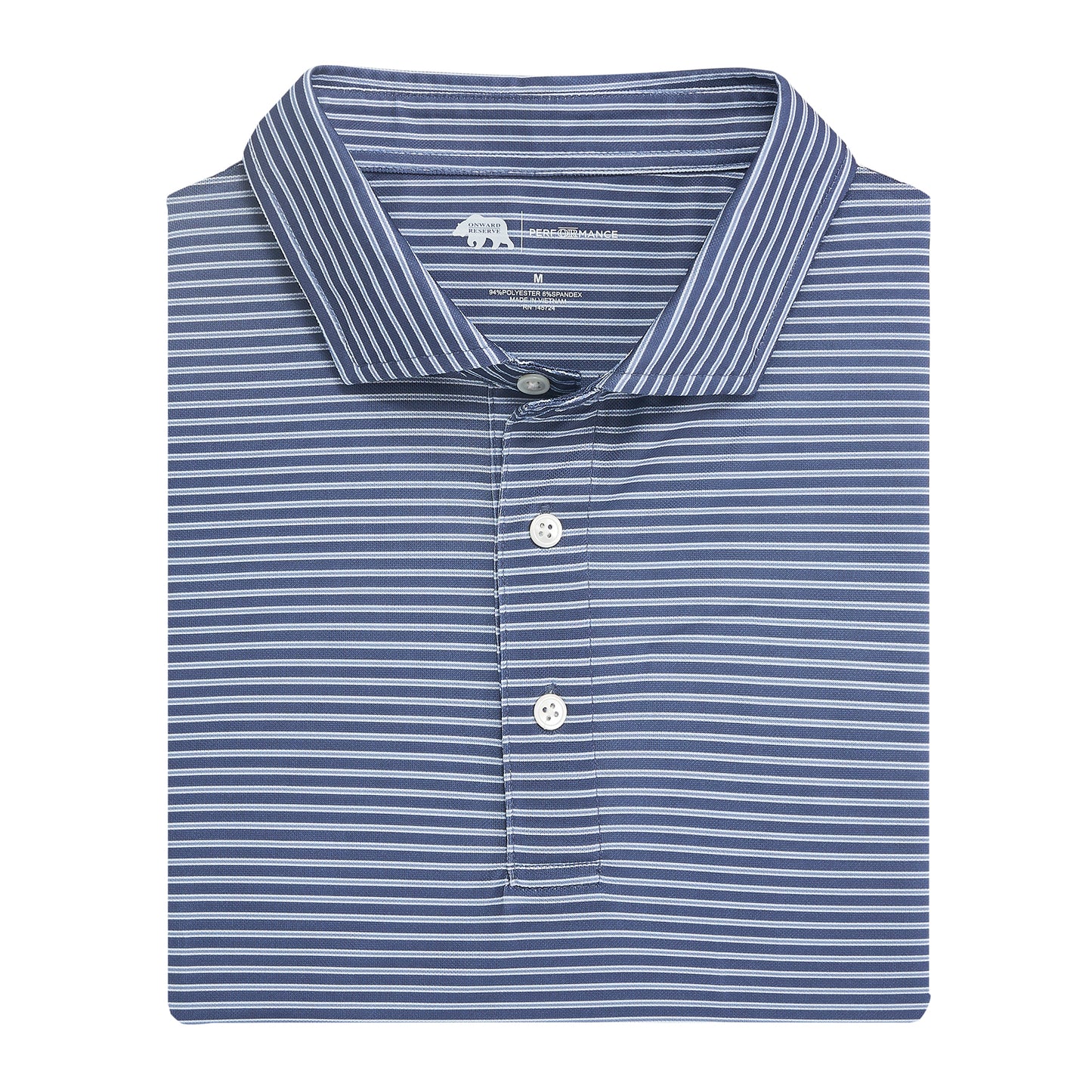 Trophy Stripe Performance Pique Polo