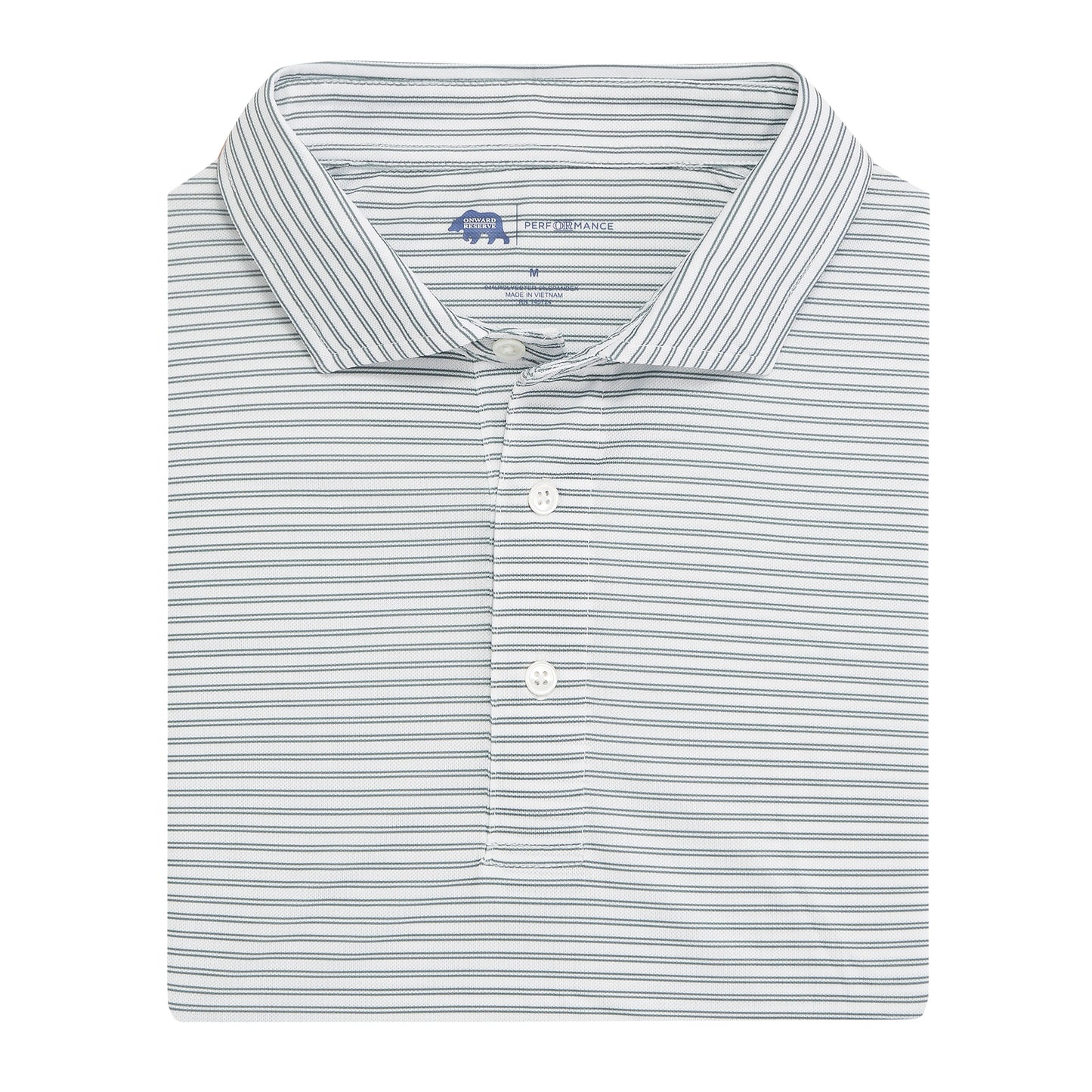 Pairing Stripe Performance Pique Polo