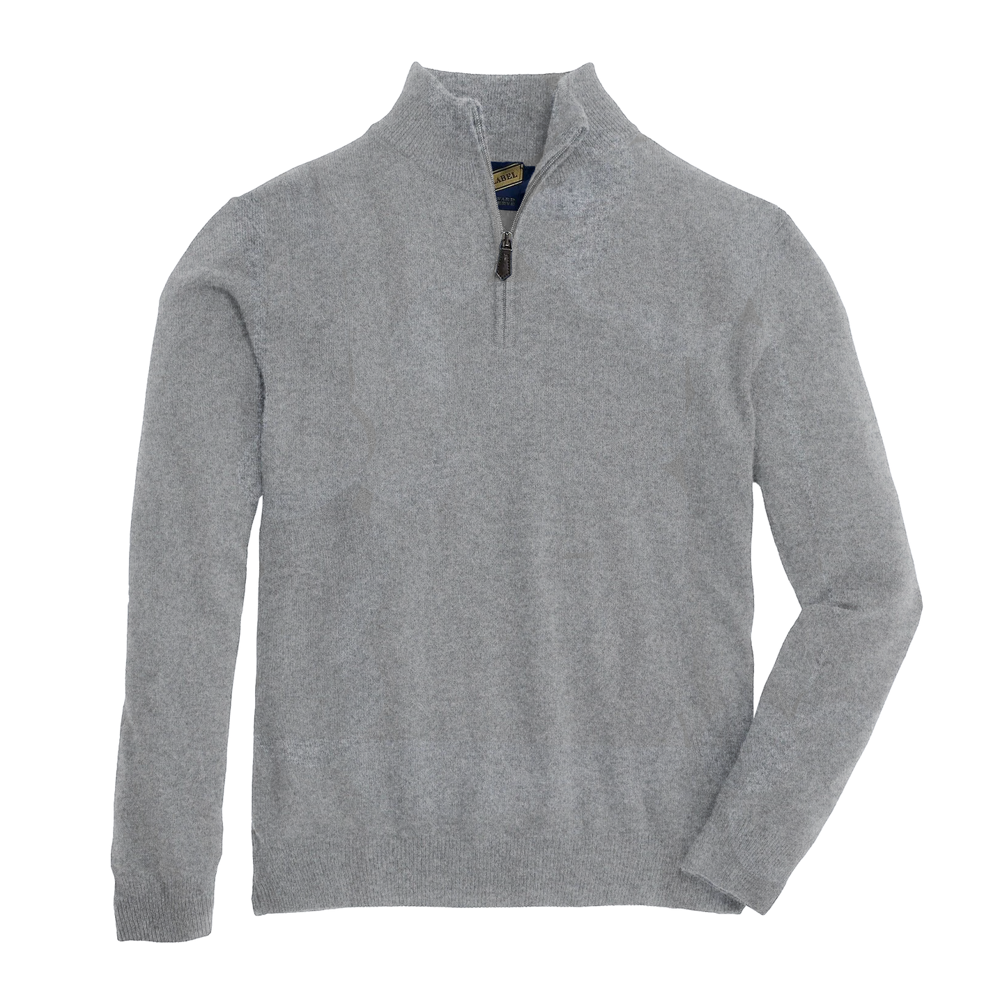 James Cashmere 1/4 Zip Sweater - Heather Charcoal Grey