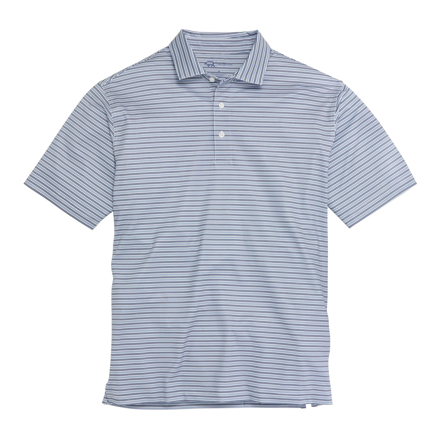 Wedge Stripe Performance Polo - Blue Indigo