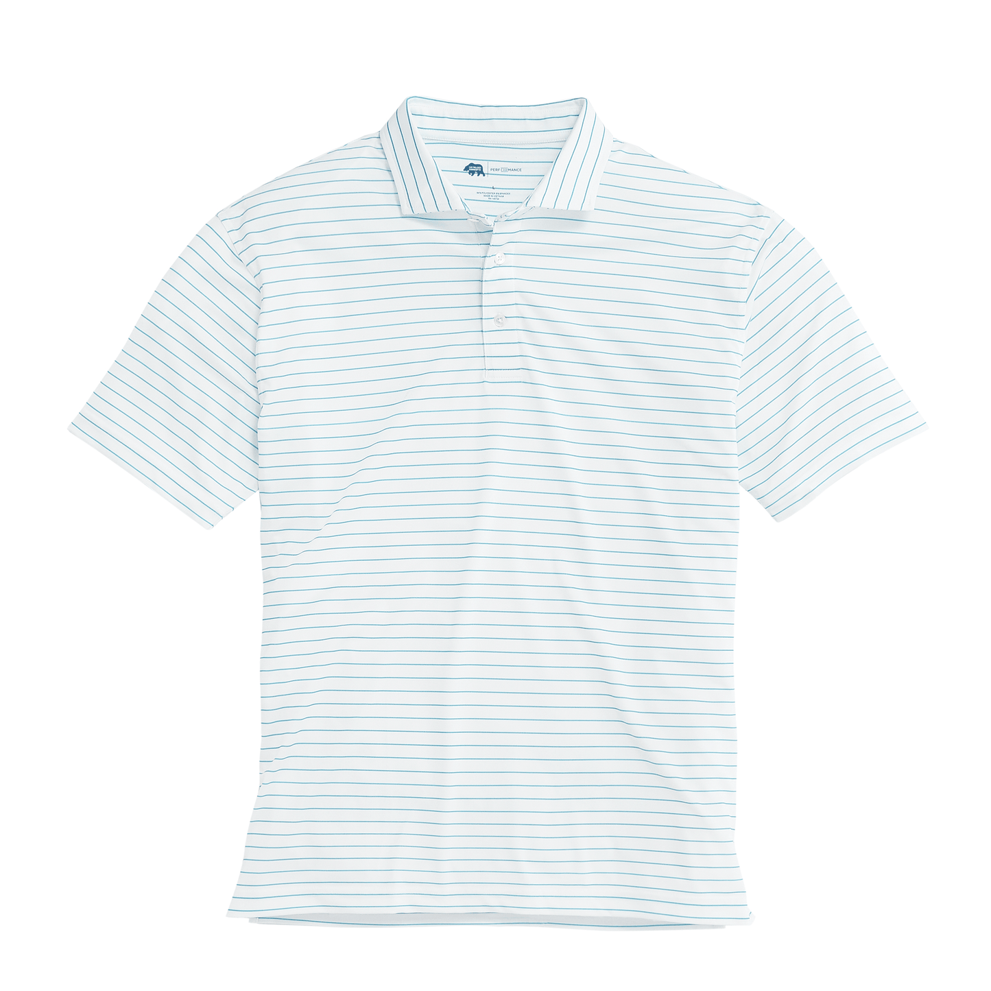 Tourney Stripe Performance Pique Polo - Cabana Blue