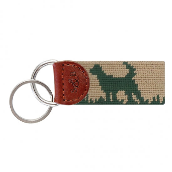 Hunting Dog Needlepoint Key Fob