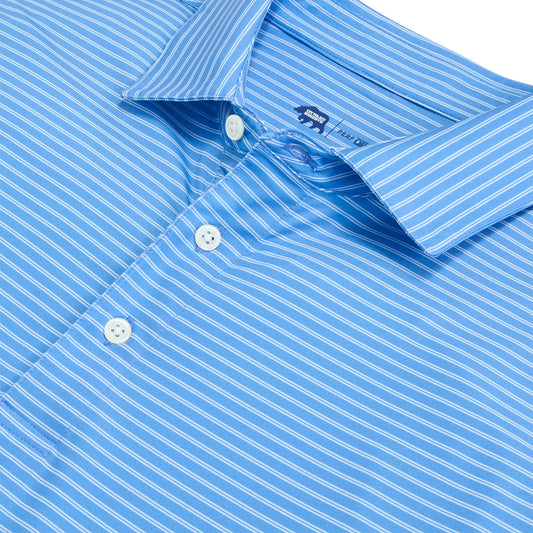 Wake Stripe Performance Polo - Azurine