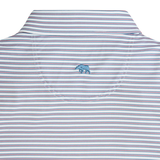 Guide Stripe Performance Pique Polo - Powder Pink