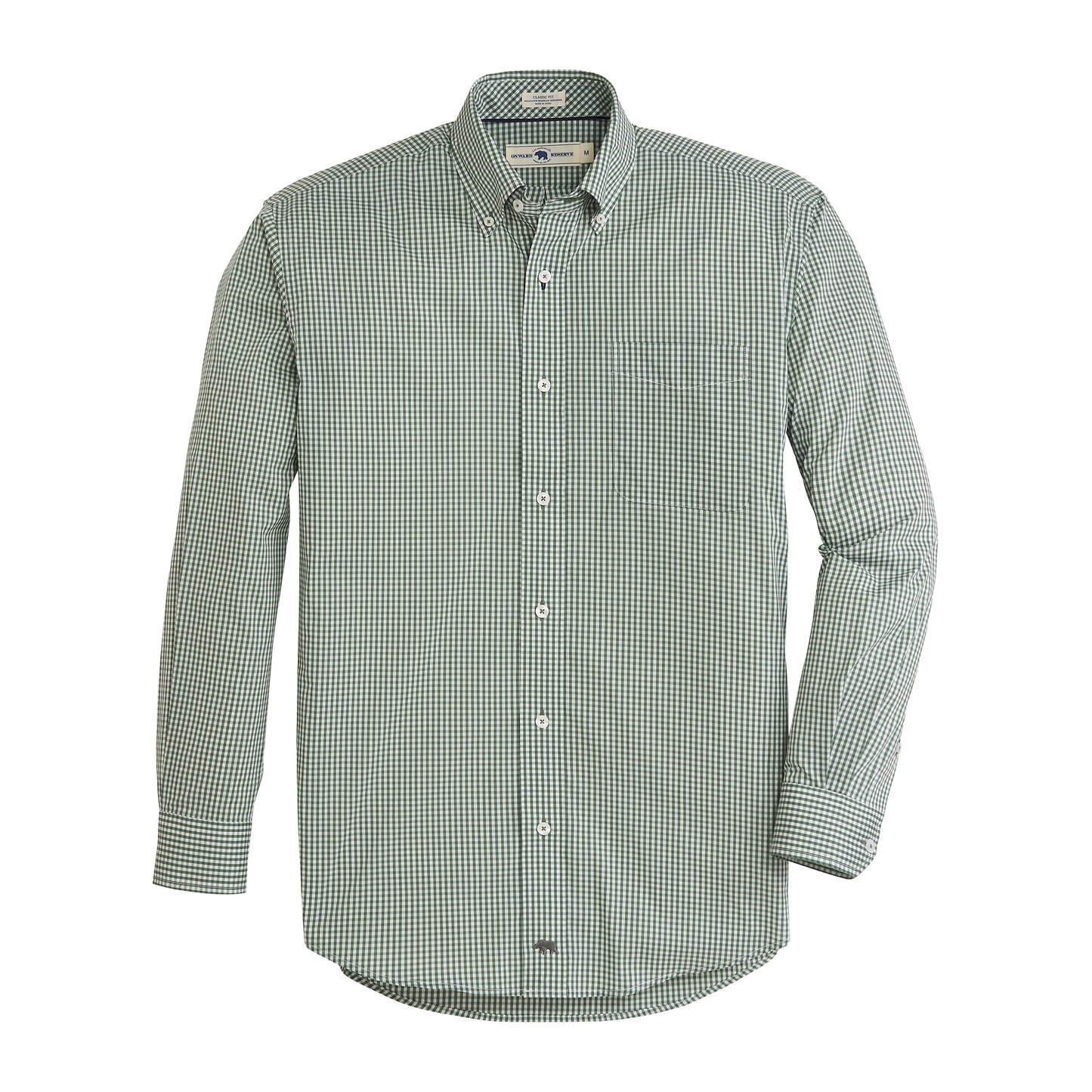 Montagu Classic Fit Quad Shirt - Duck Green