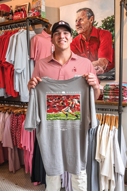 UGA Gunner Stockton #14 Tee - Granite