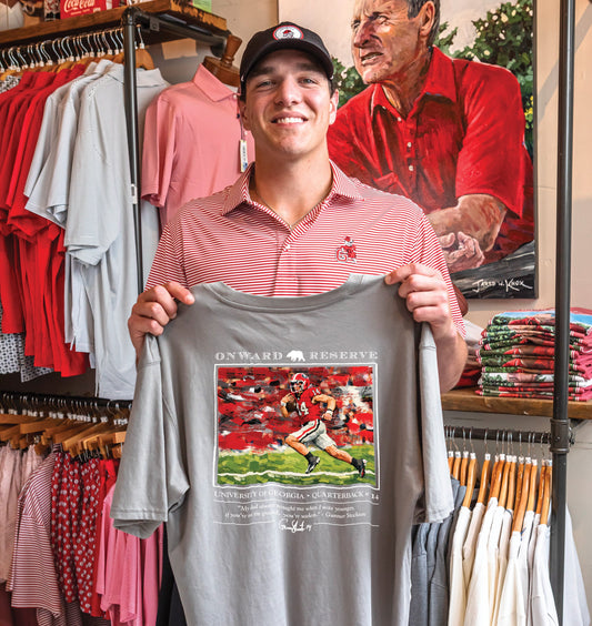 UGA Youth Gunner Stockton #14 Tee - Granite