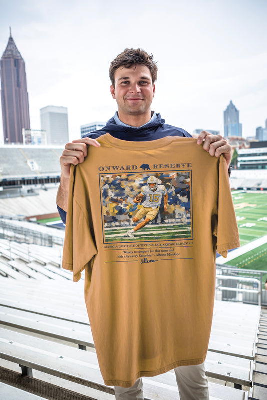 Georgia Tech Alberto Mendoza Tee - Washed Gold