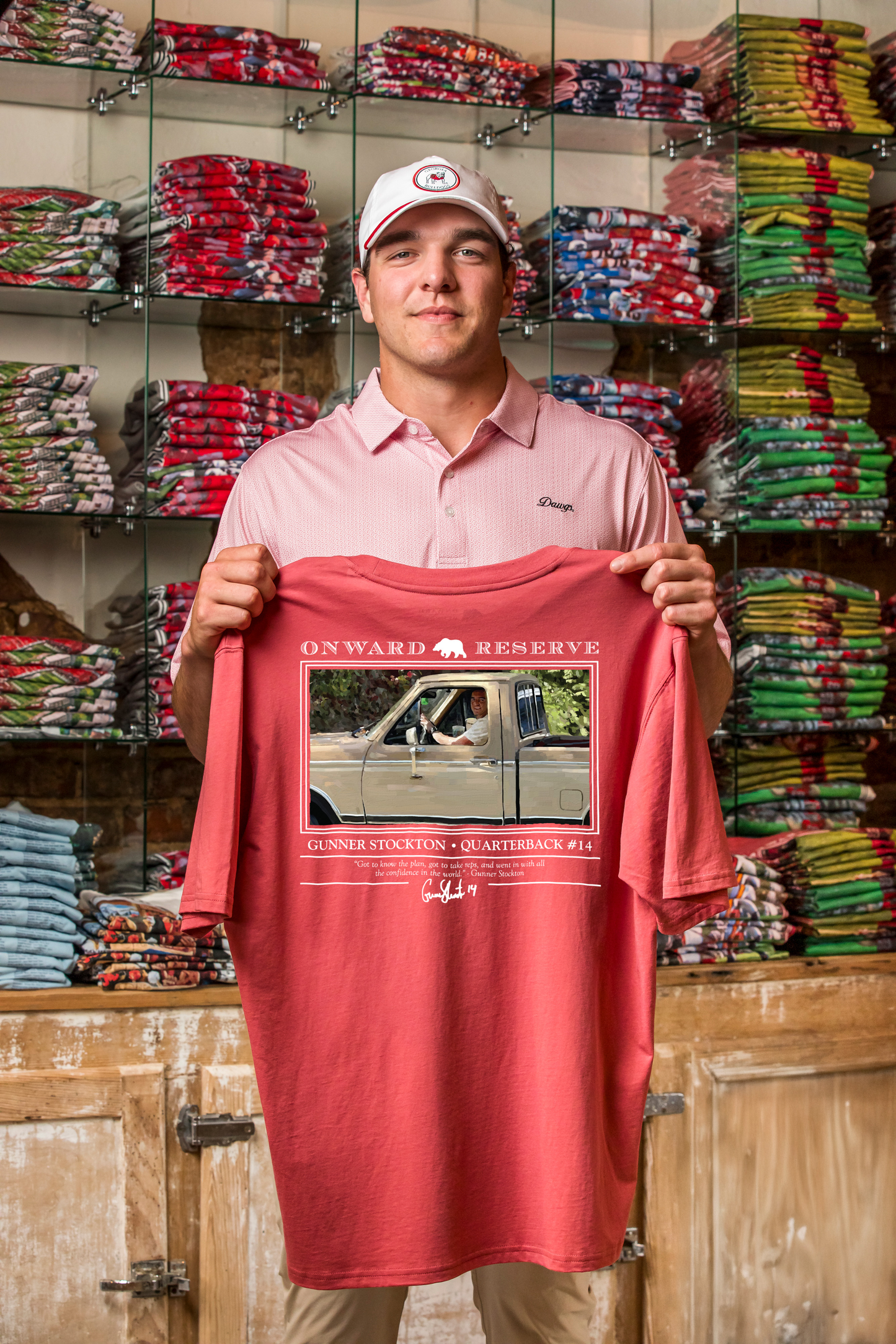 Gunner Stockton Tee - Washed Red