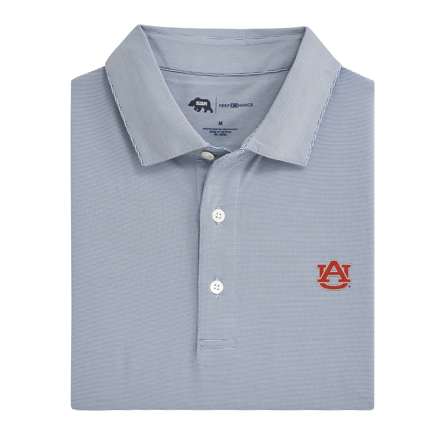 Hairline Stripe Auburn Performance Polo