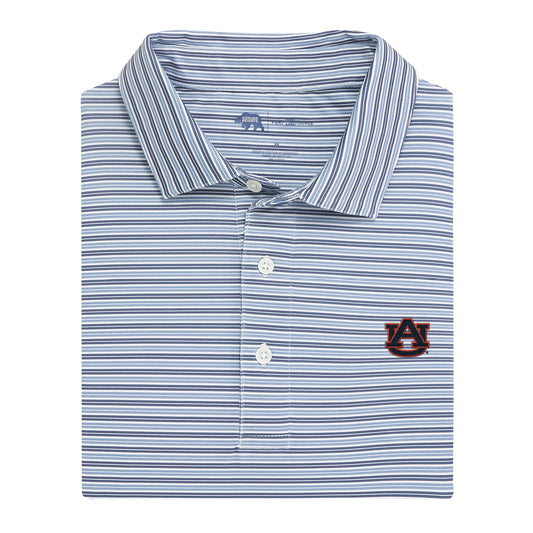 Wedge Stripe Auburn Performance Polo