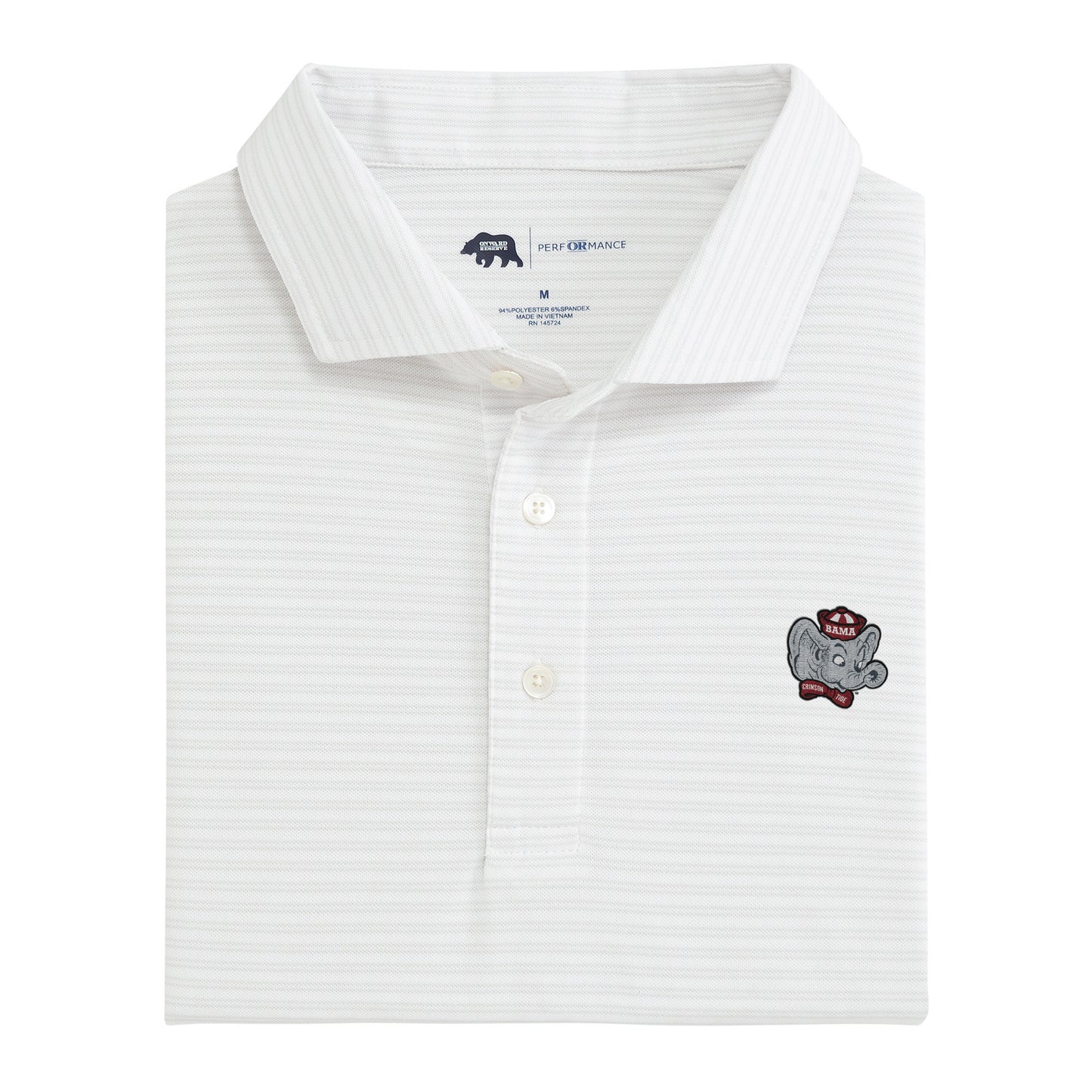 Big Al Pairing Stripe Performance Pique Polo - Mirage Grey