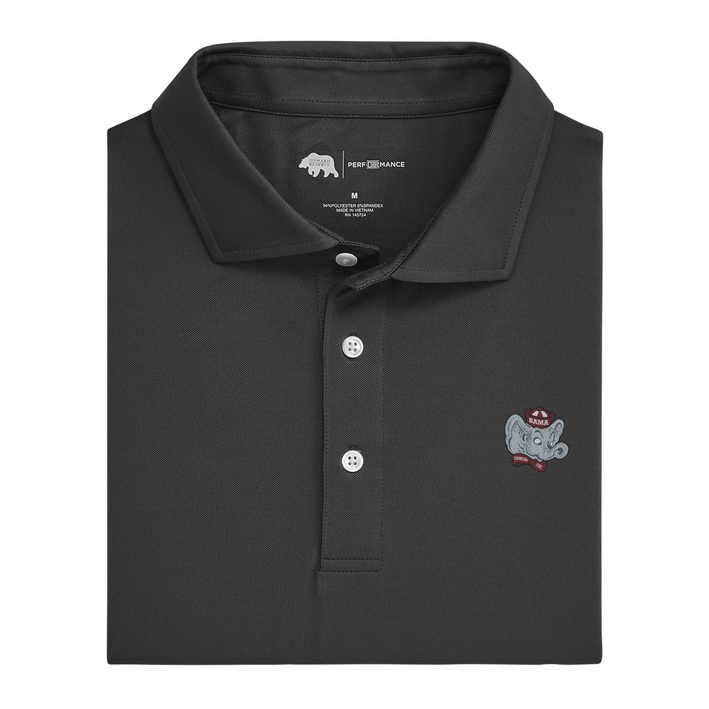 Big Al Solid Performance Pique Polo - Black