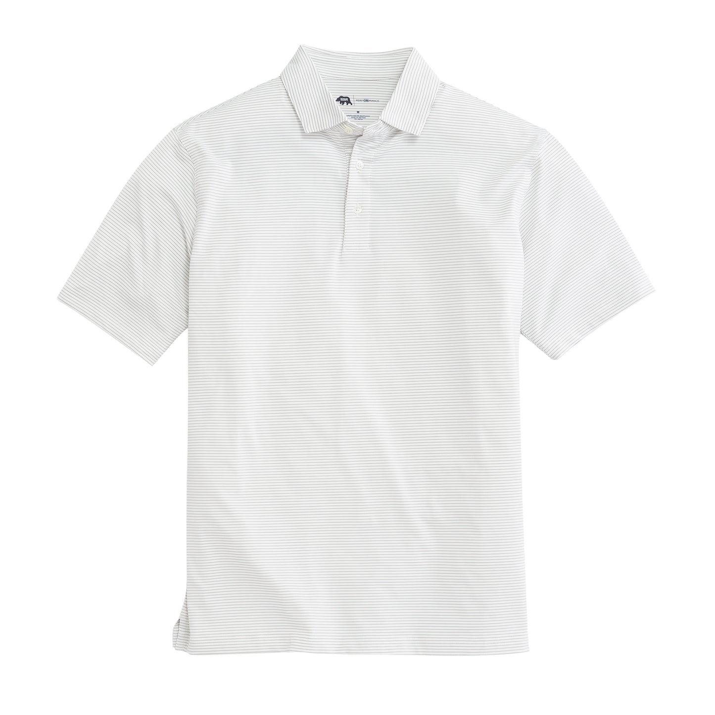Birdie Stripe Performance Polo - Mirage Grey