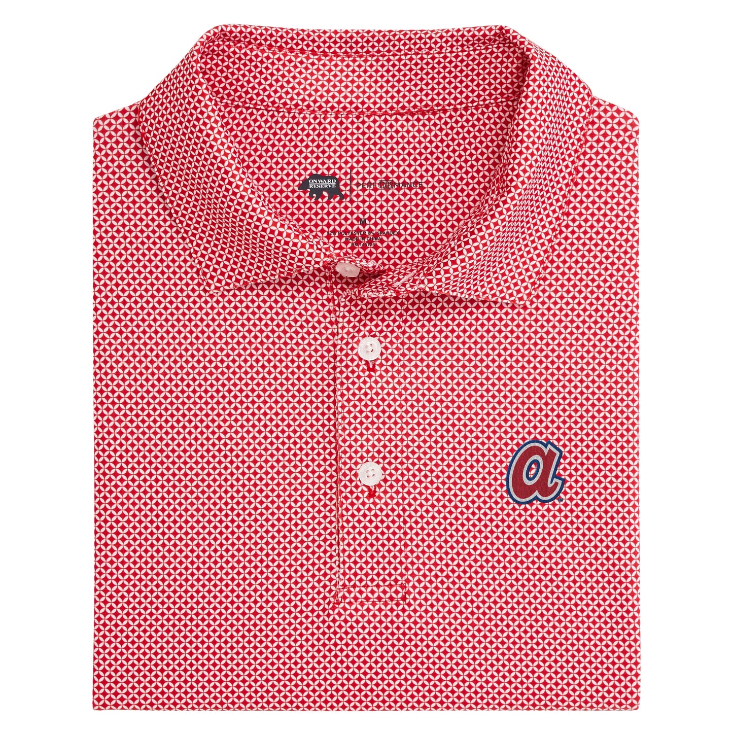 Atlanta Braves Cooperstown Scope Printed Performance Polo