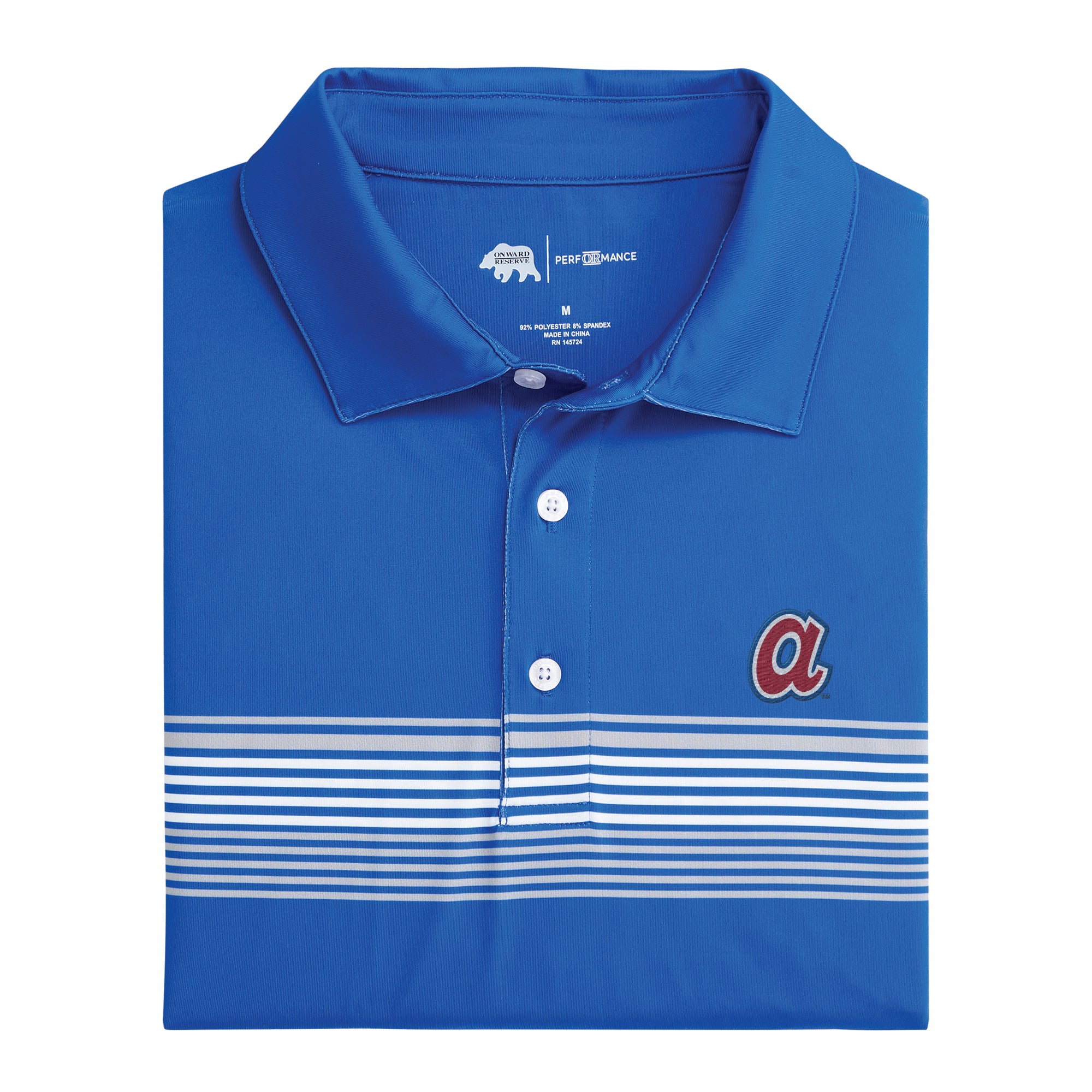 Men's Atlanta Braves Columbia Royal Cooperstown Collection Drive Polo
