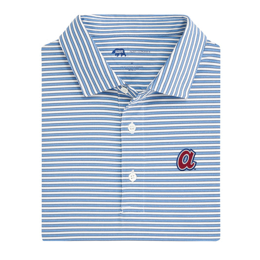 Atlanta Braves Cooperstown Mulligan Stripe Performance Polo