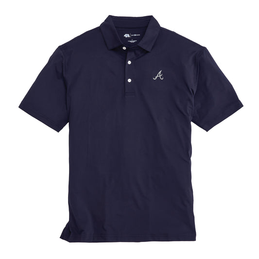 Atlanta Braves Solid Performance Polo - Navy