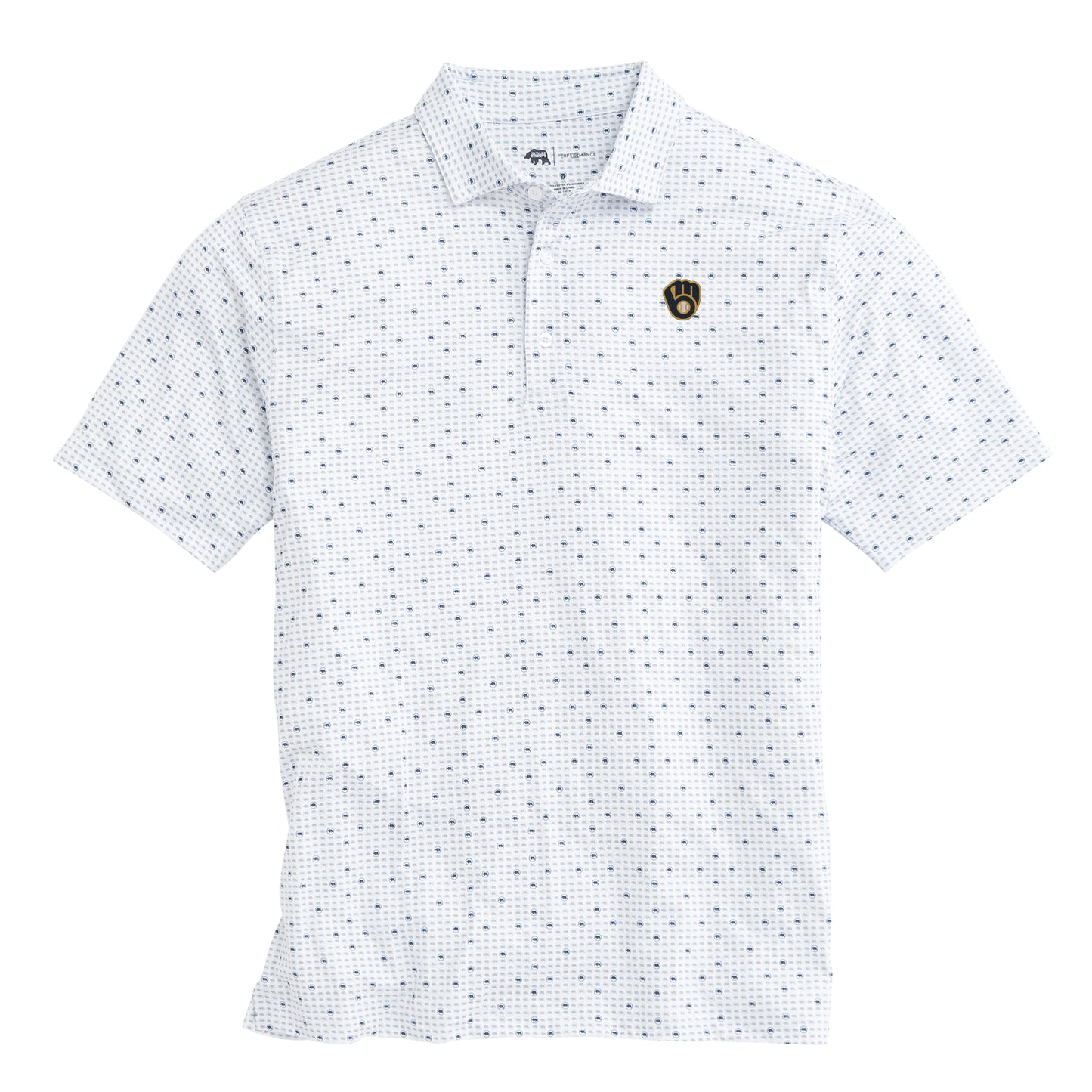 Milwaukee Brewers Tour Logo Printed Performance Polo