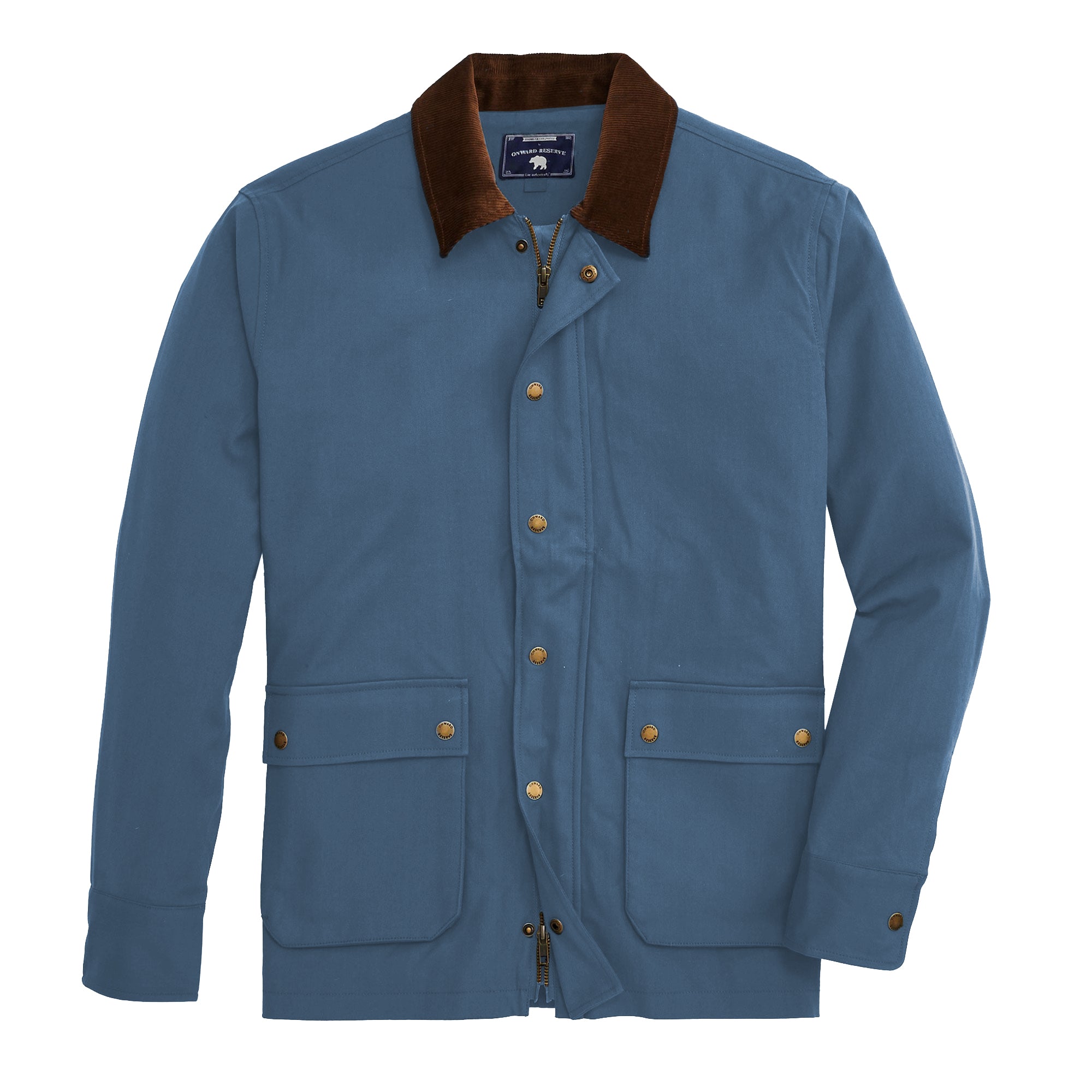 【NECESSARY】美品 HALF BUTTON COAT Blue-horizon.jpg?v=1760391356