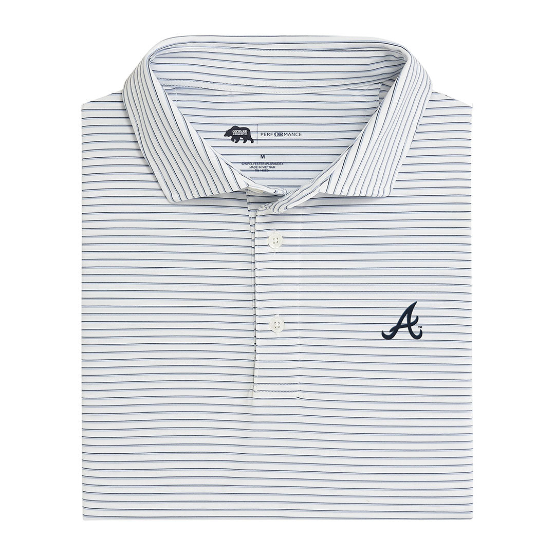 Braves Scout Stripe Performance Polo - True Navy