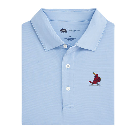 St. Louis Cardinals Cooperstown Hairline Stripe Performance Polo