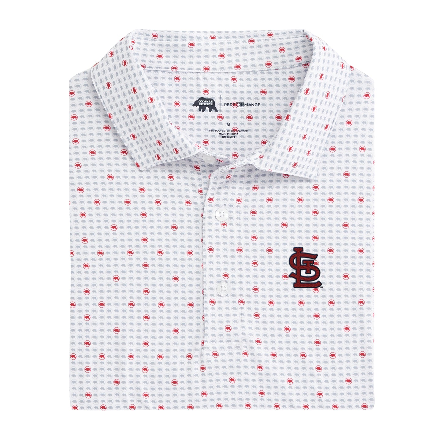 St. Louis Cardinals Tour Logo Printed Performance Polo