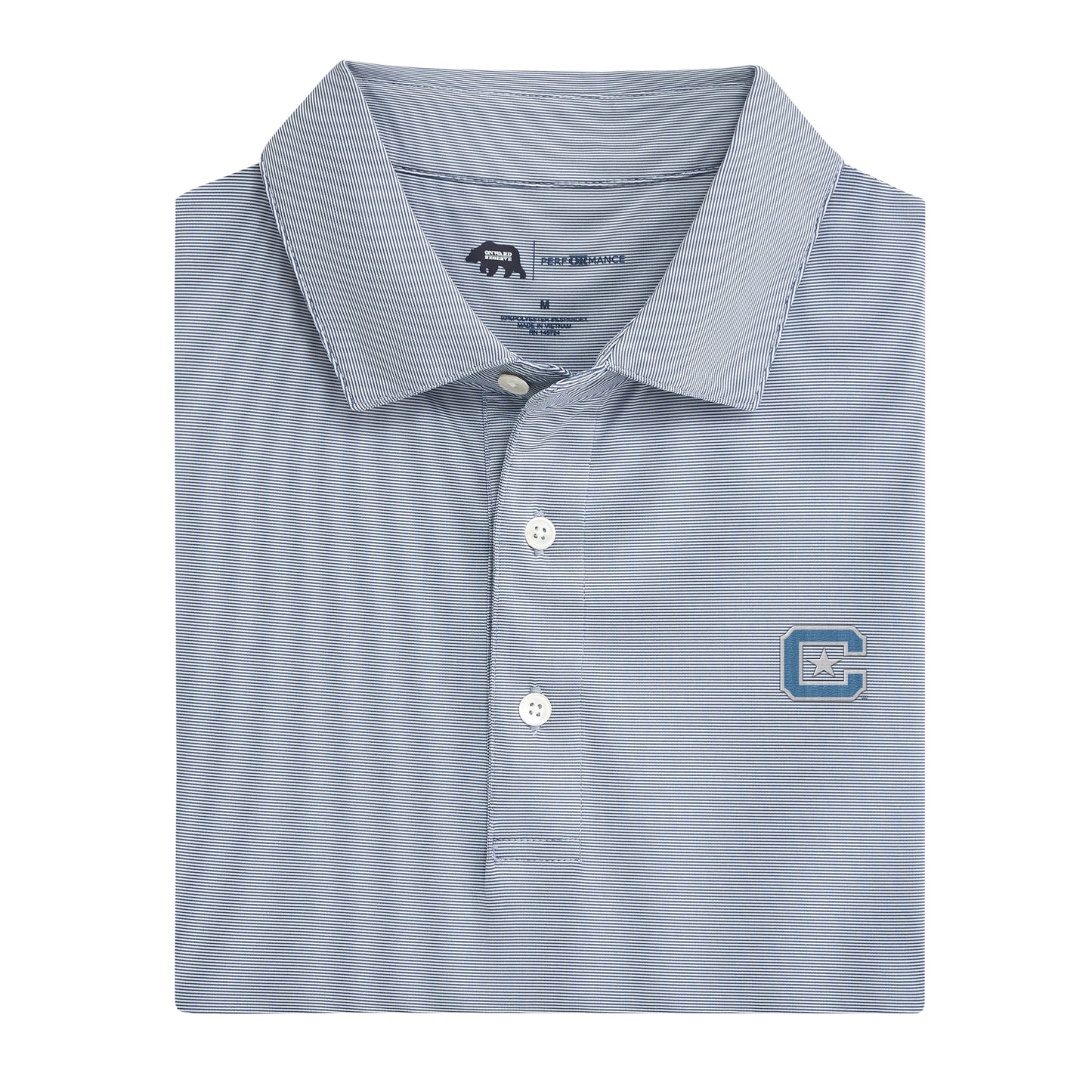 The Citadel Hairline Stripe Performance Polo
