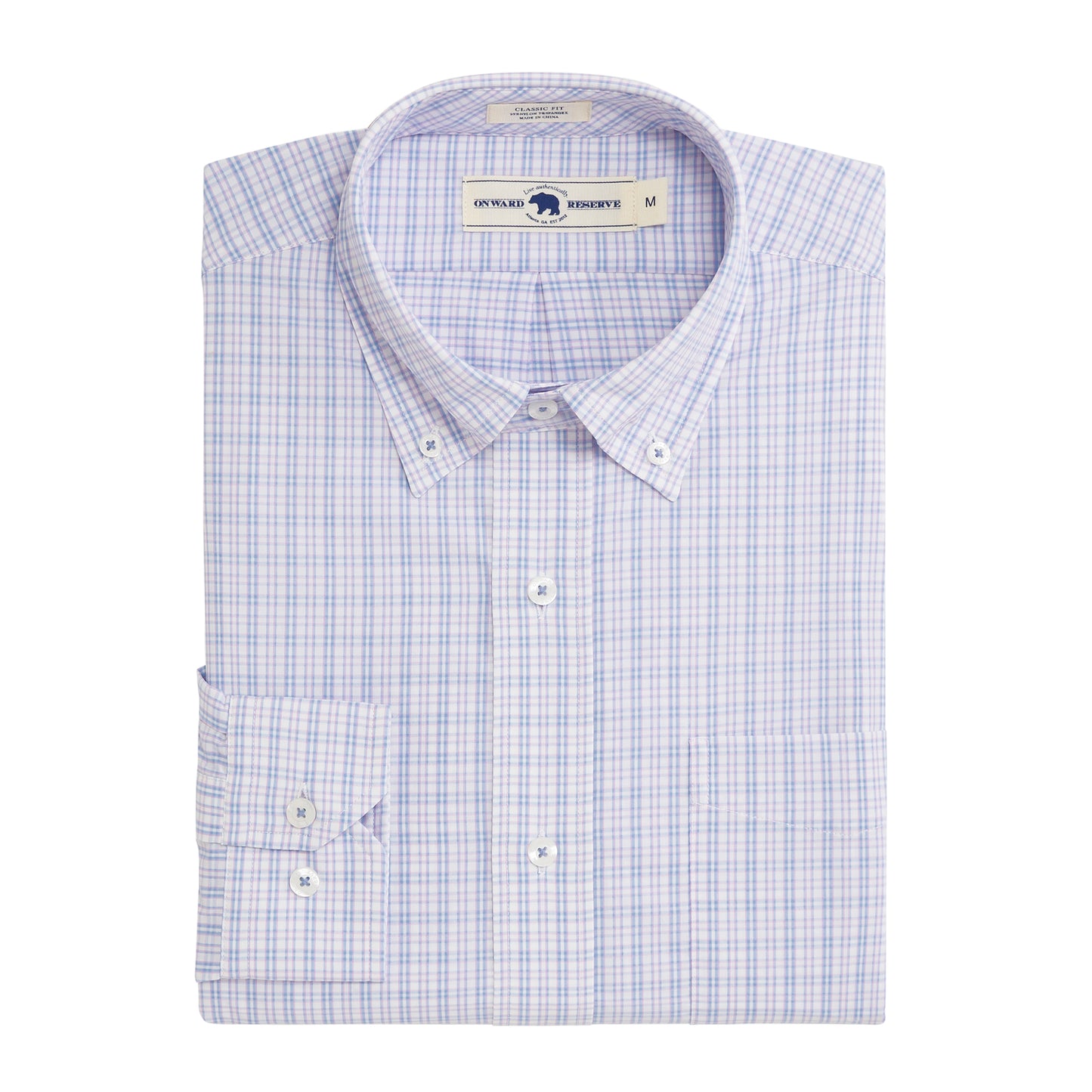 Tillery Classic Fit Performance Button Down - Flamingo Plume