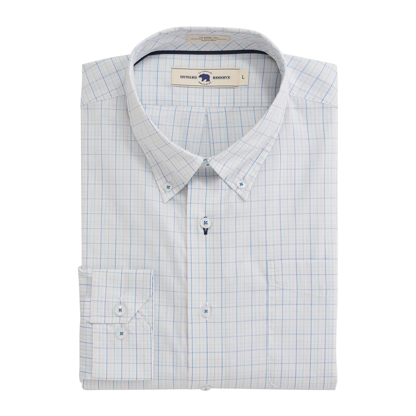 Piana Classic Fit Quad Button Down