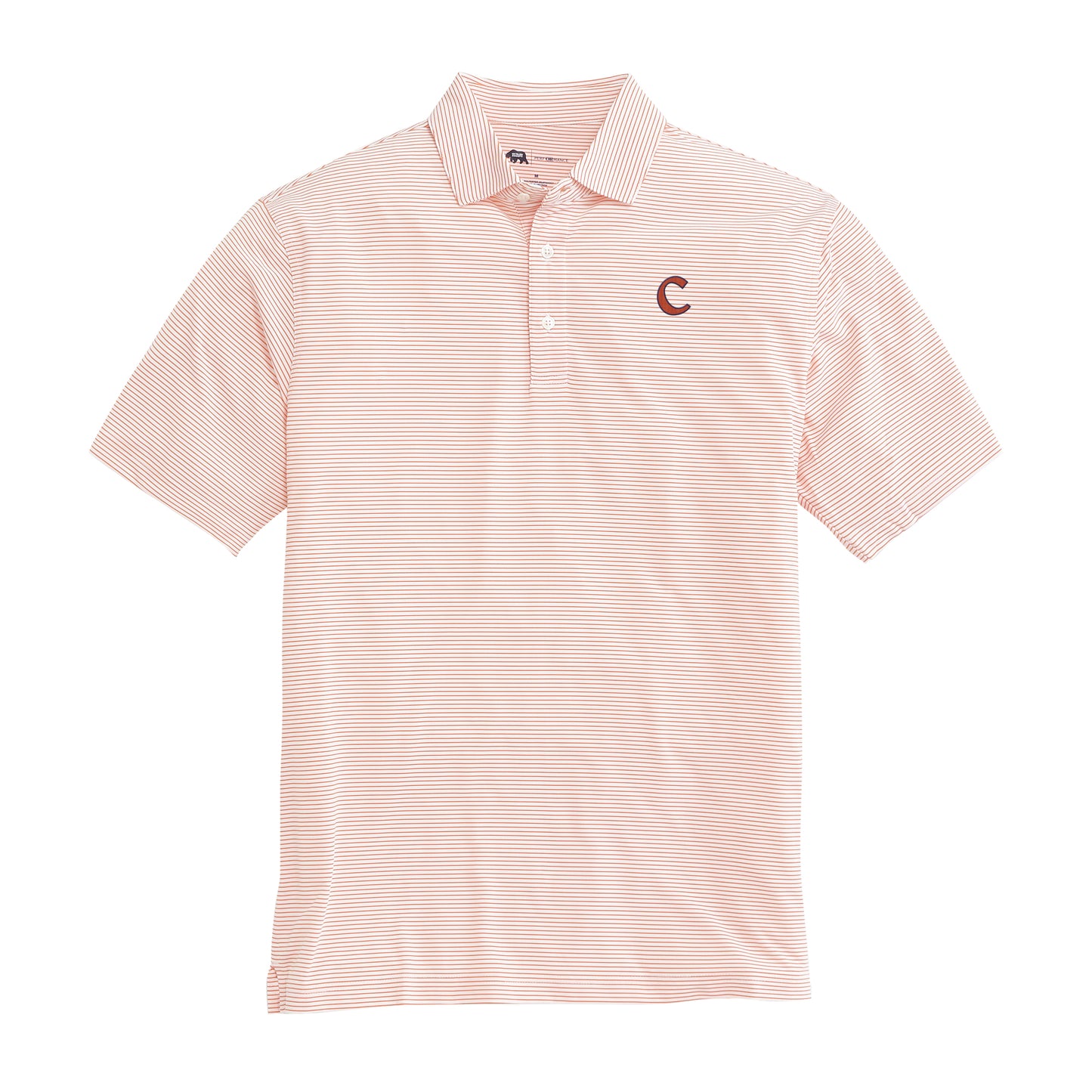Clemson C Birdie Stripe Polo