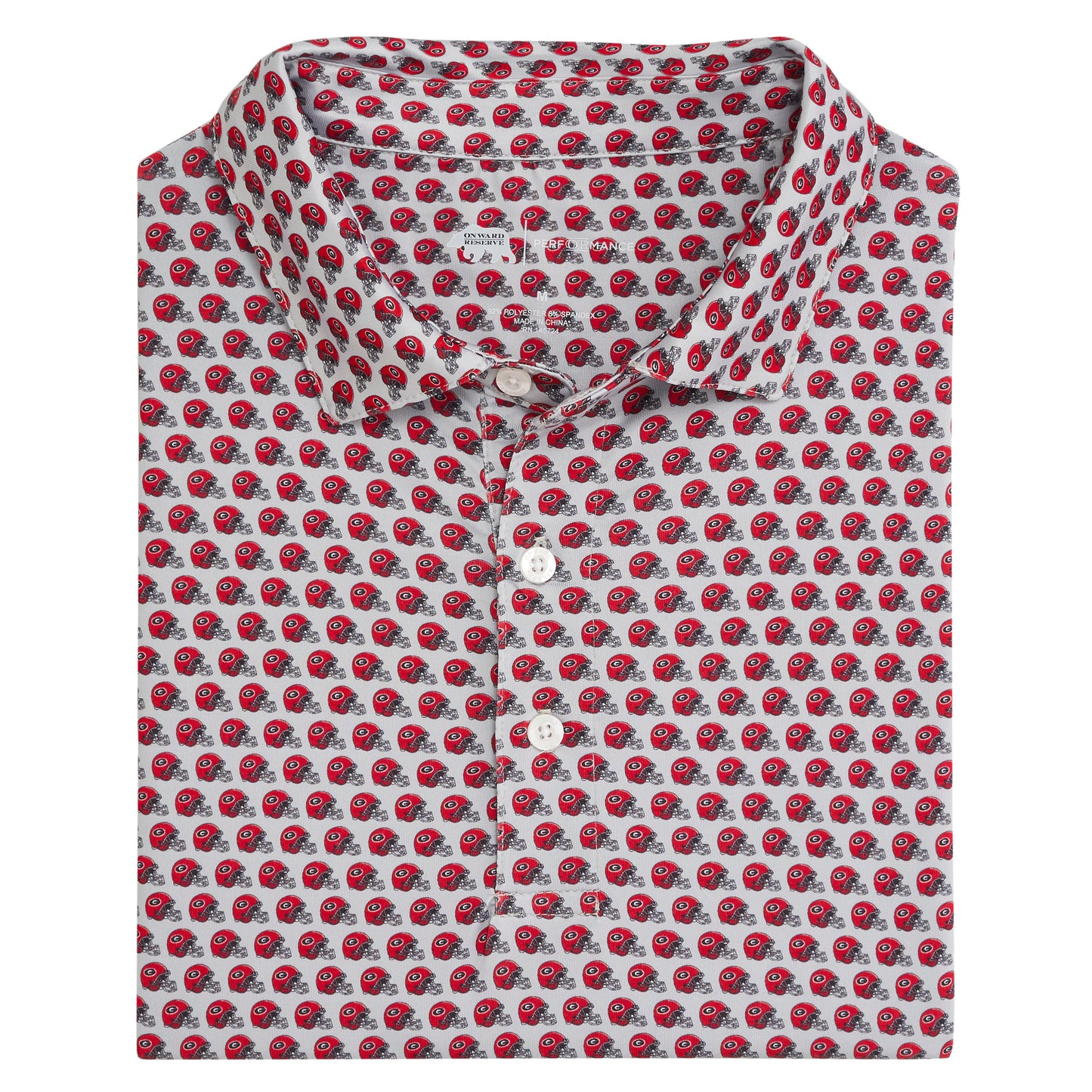 UGA Helmet Printed Polo