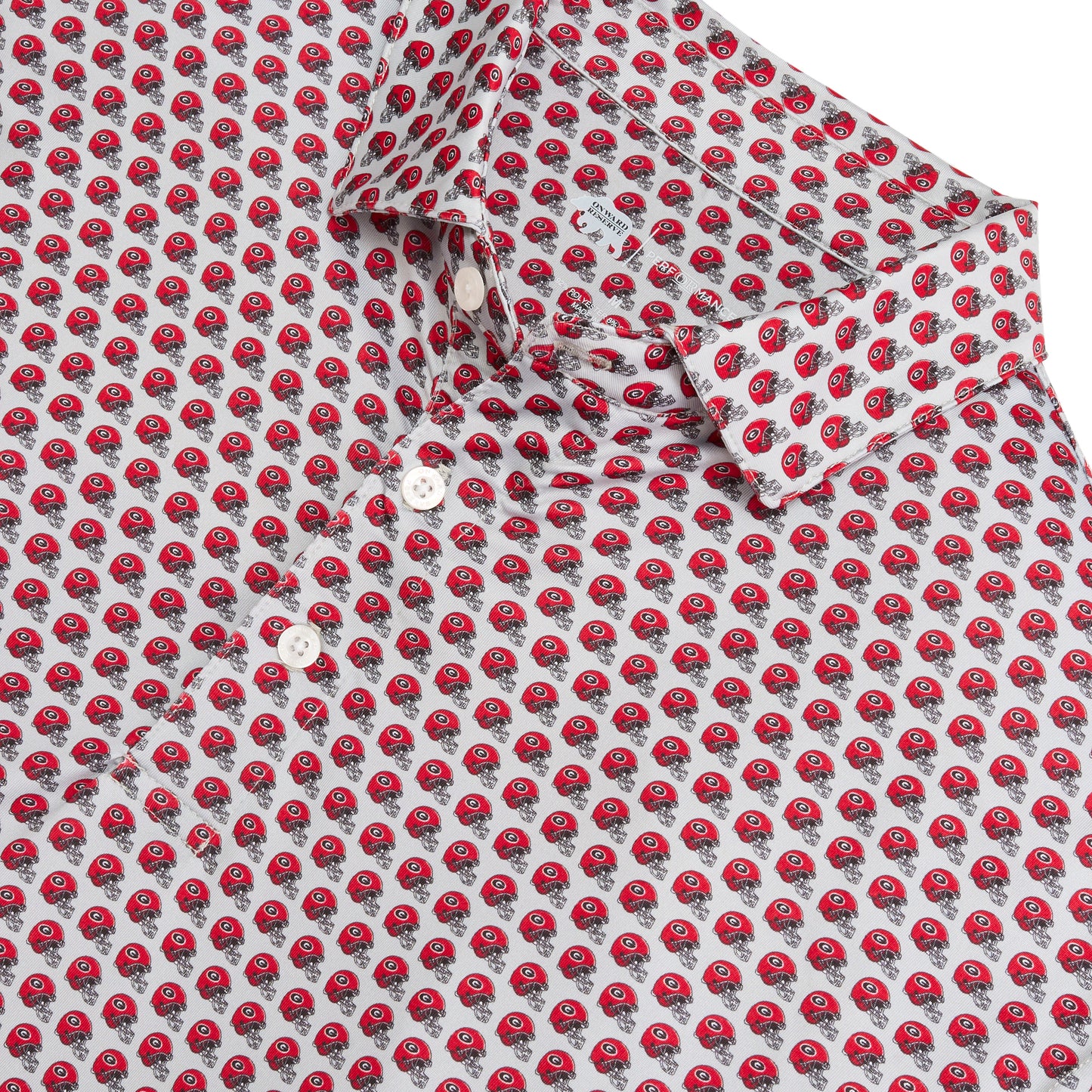 UGA Helmet Printed Polo