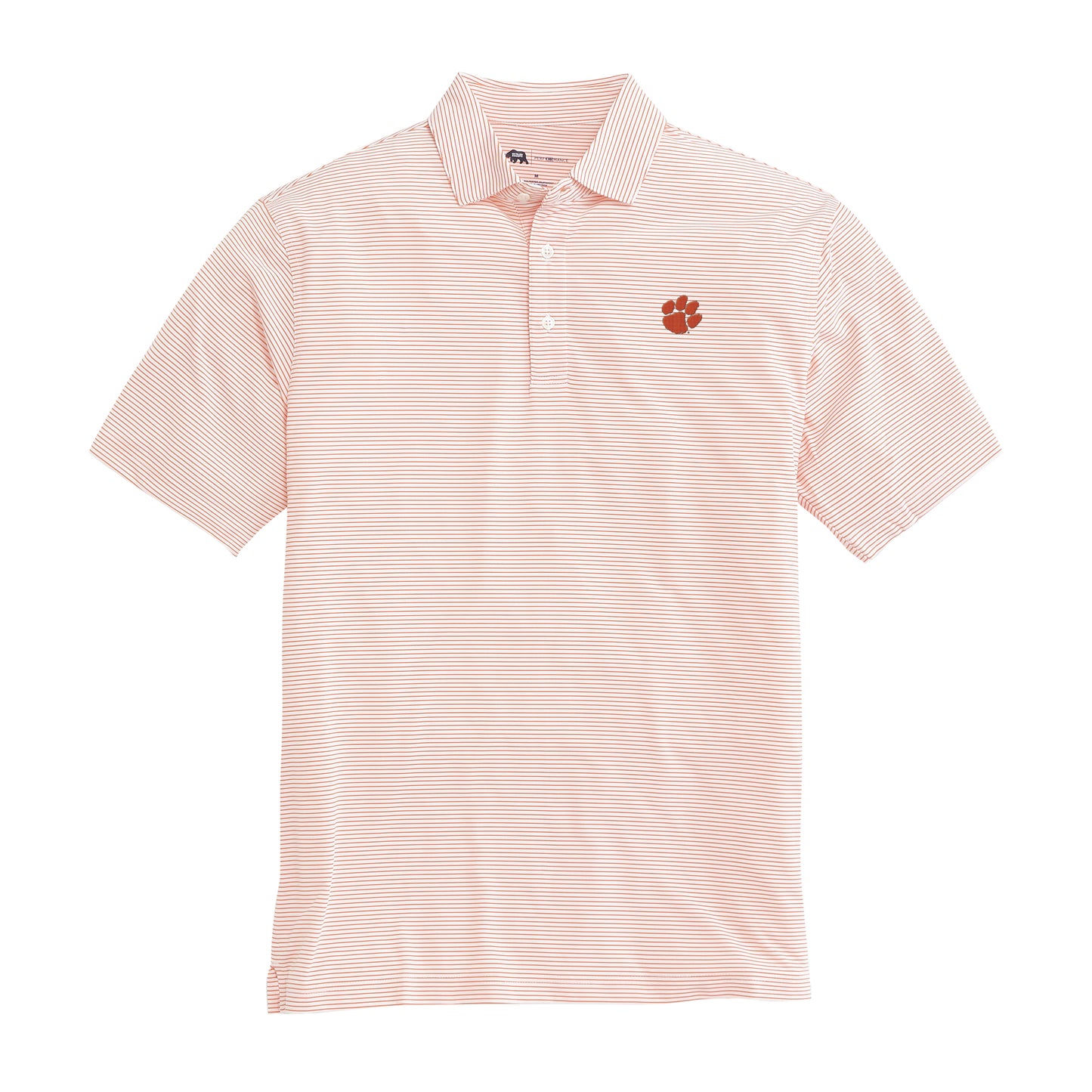 Clemson Paw Birdie Stripe Polo