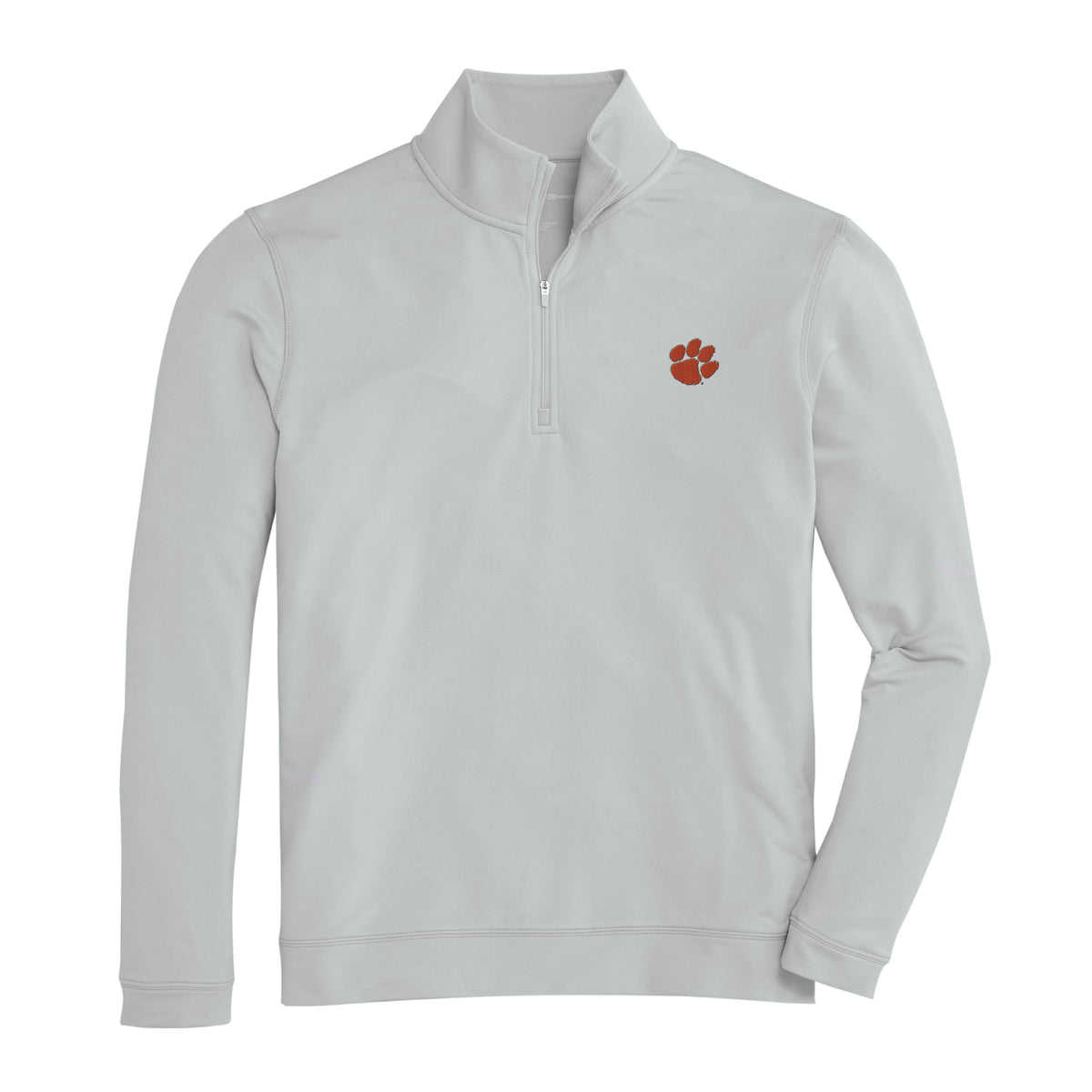 Clemson Paw Flow Performance 1/4 Zip Pullover - Mirage Grey