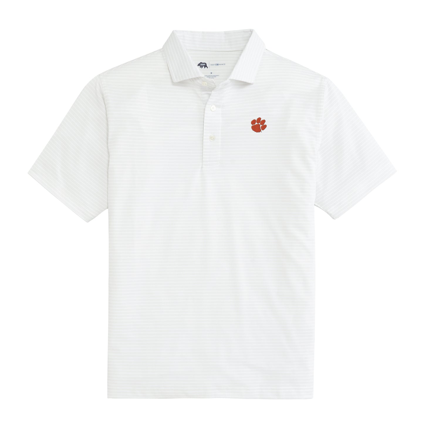 Pairing Stripe Clemson Performance Pique Polo