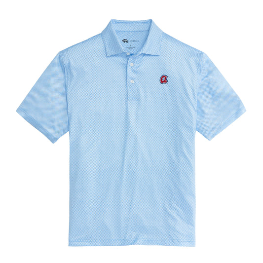 Braves Cooperstown A Scope Printed Performance Polo - Sky