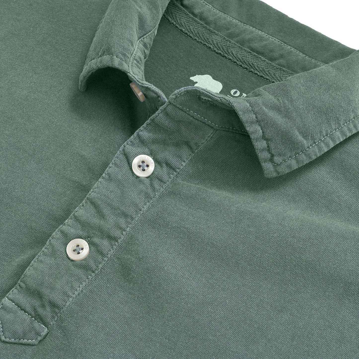 Perry Long Sleeve Polo - Dark Forest