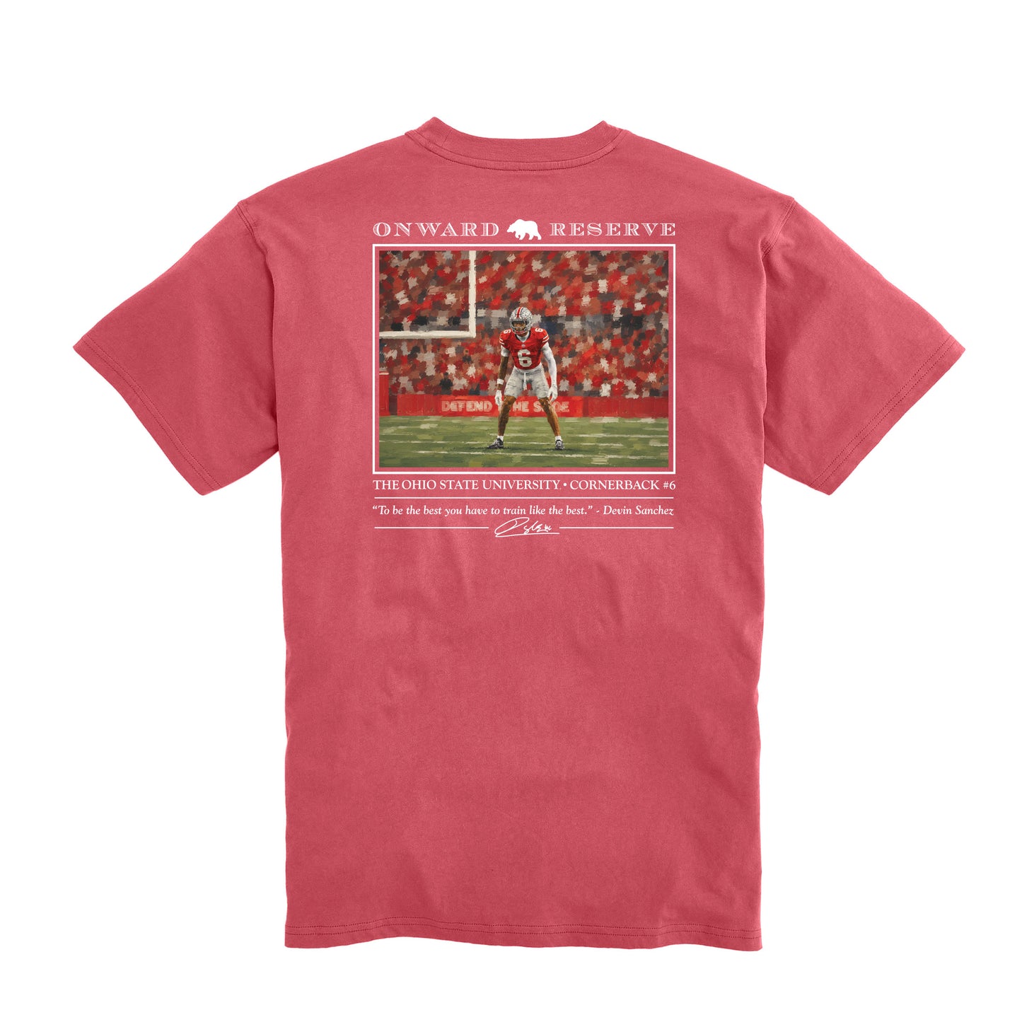 Ohio State Devin Sanchez Tee - Washed Red