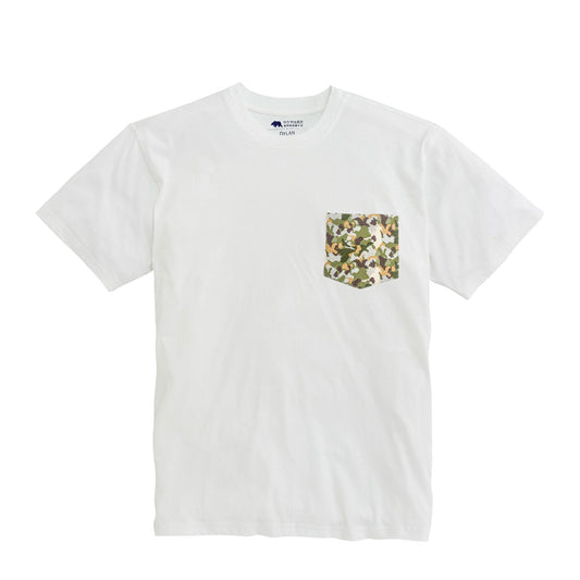 Dylan Marlowe Camo Pocket Tee - White