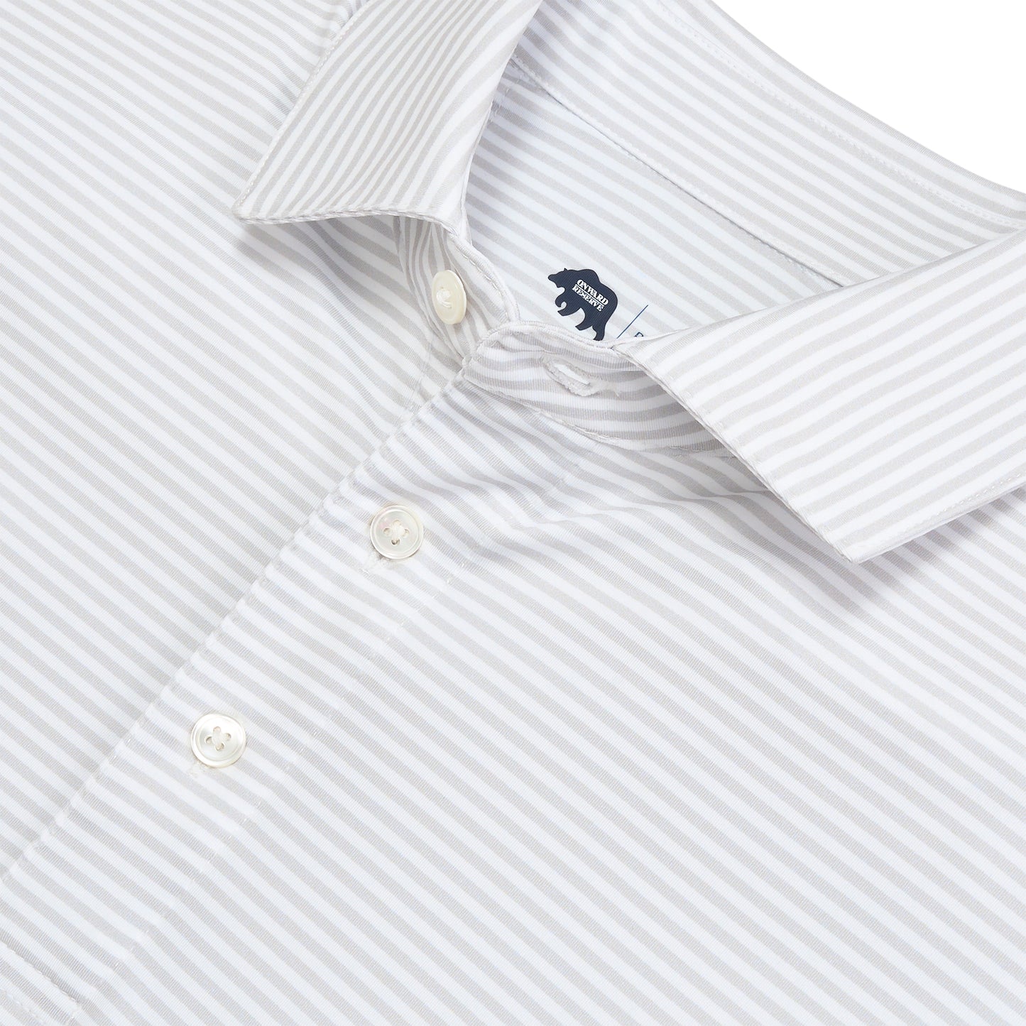 Echo Stripe Performance Polo - Harbor Mist