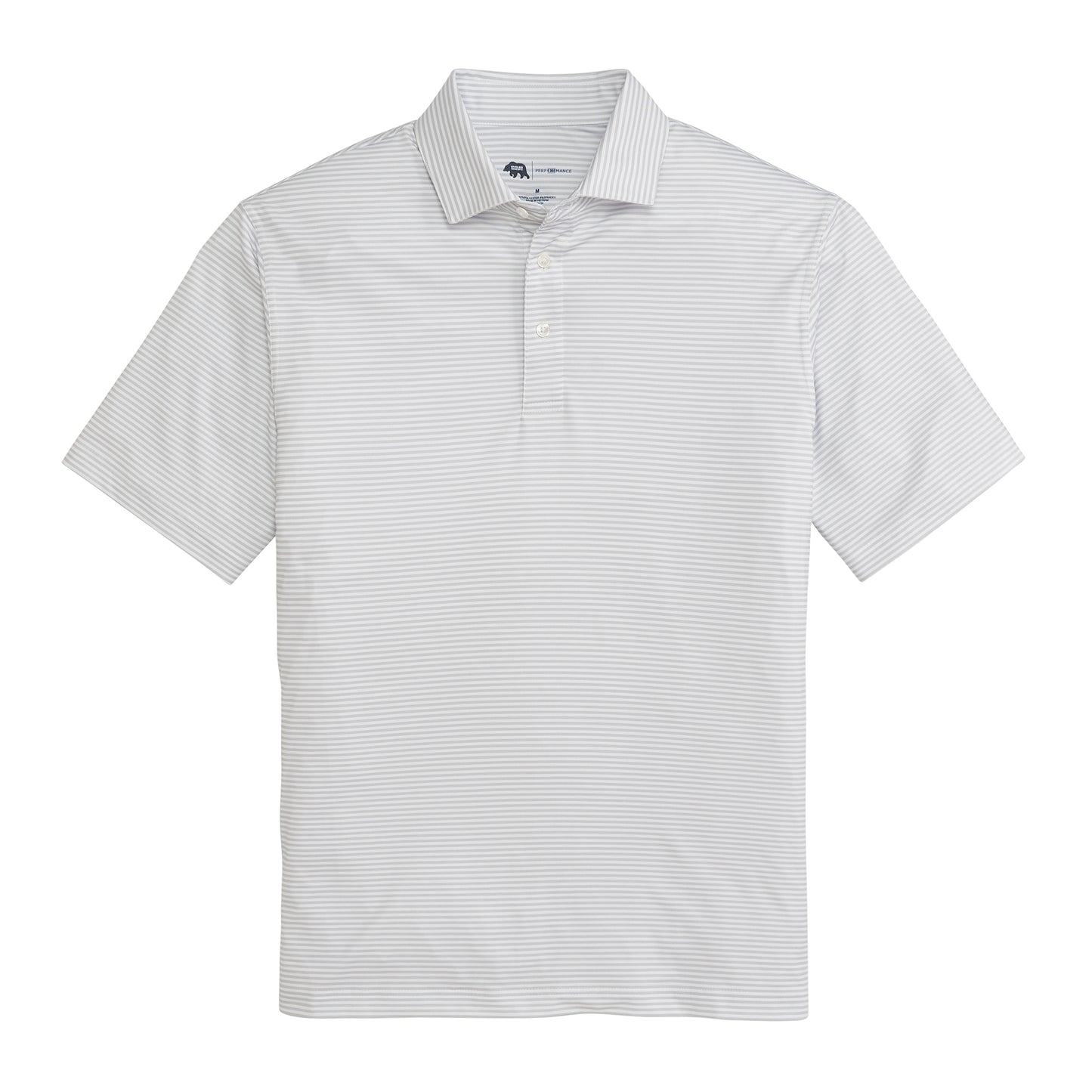 Echo Stripe Performance Polo - Harbor Mist