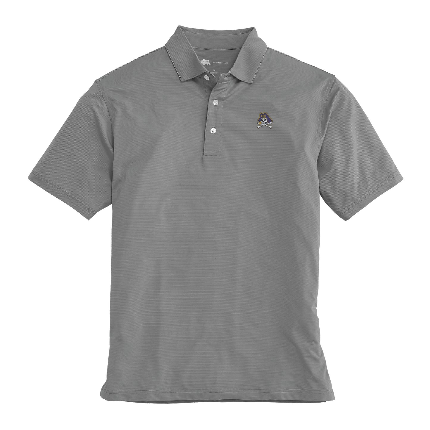 East Carolina Hairline Stripe Performance Polo