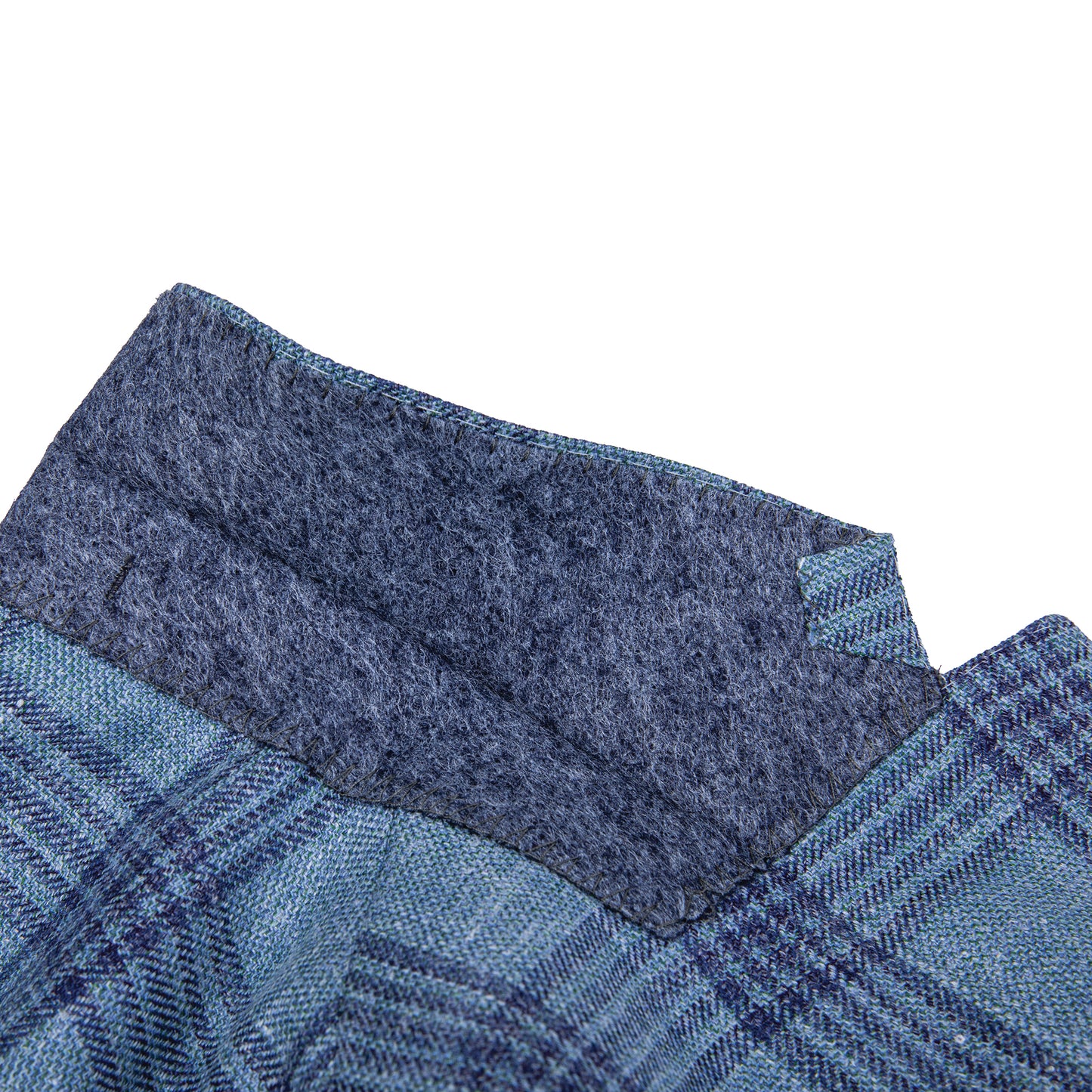 E. Thomas Provincial Blue Plaid Sport Coat