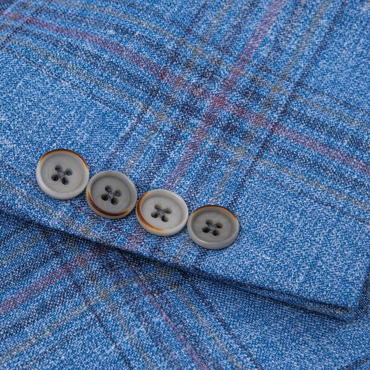E. Thomas Sky/Cabana Pink Plaid Sport Coat
