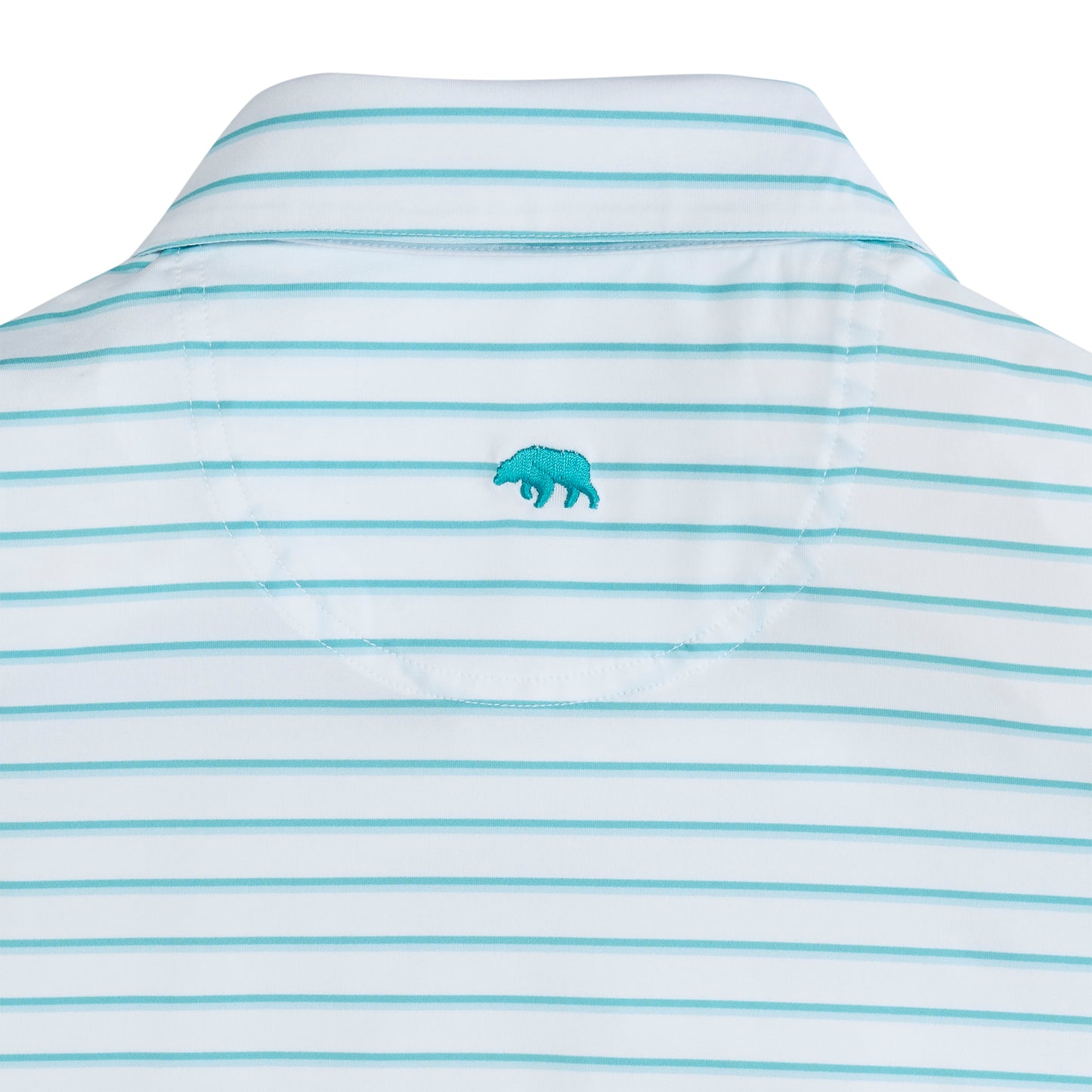 Fairway Stripe Performance Polo - Cabana Blue