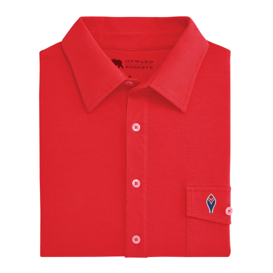 Cooperstown Feather Old School Polo - Red
